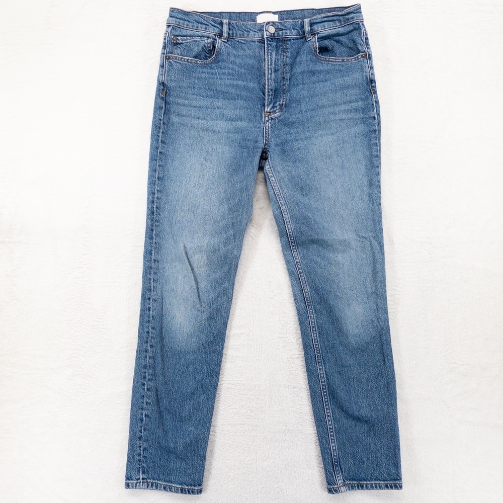 Boyish Jeans Sz 30 Blue The Zachary High Rise Skinny Medium Wash Distressed